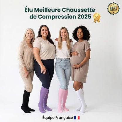 Chaussette de compression BelleAllure-Fini les jambes lourdes et fatiguées Belleallure-Paris