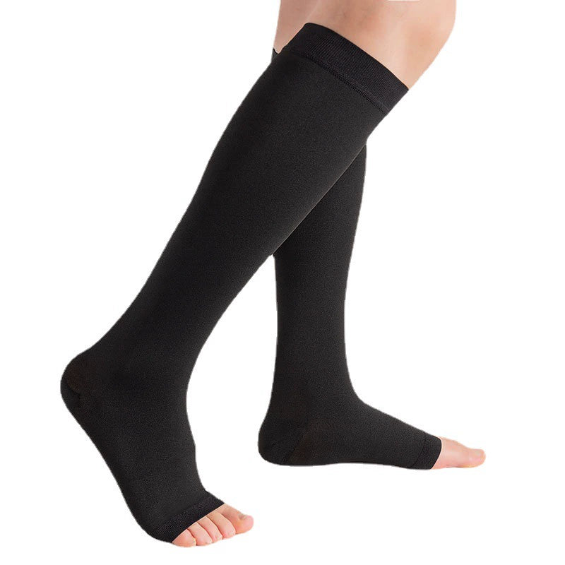 Chaussettes de Compression Forte à Orteils Ouverts Belleallure-Paris