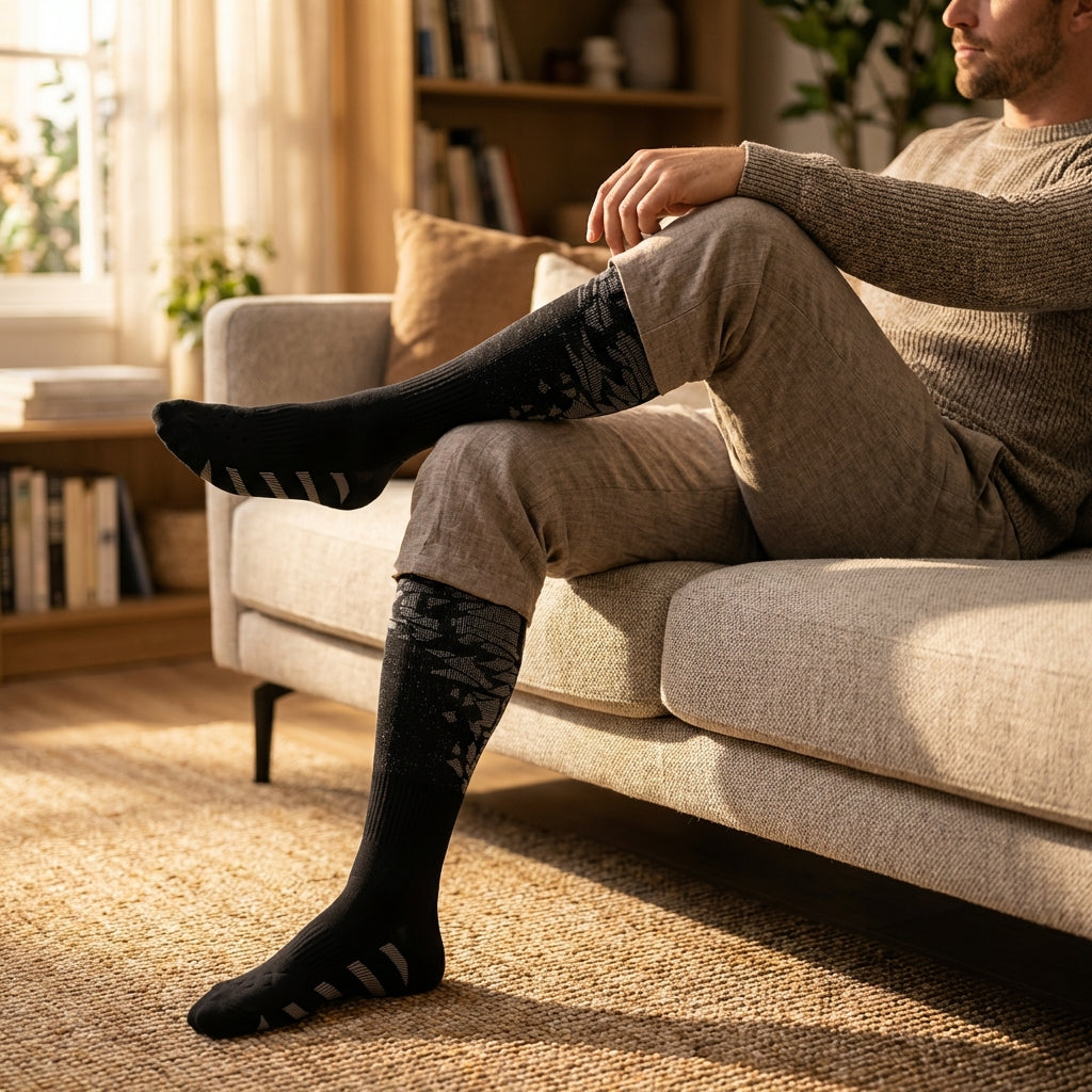 Jambes Légères Toute la Journée - Chaussettes de Compression Homme Belleallure-Paris