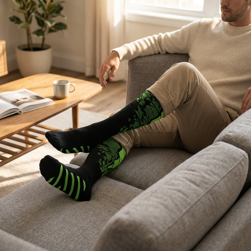 Jambes Légères Toute la Journée - Chaussettes de Compression Homme Belleallure-Paris