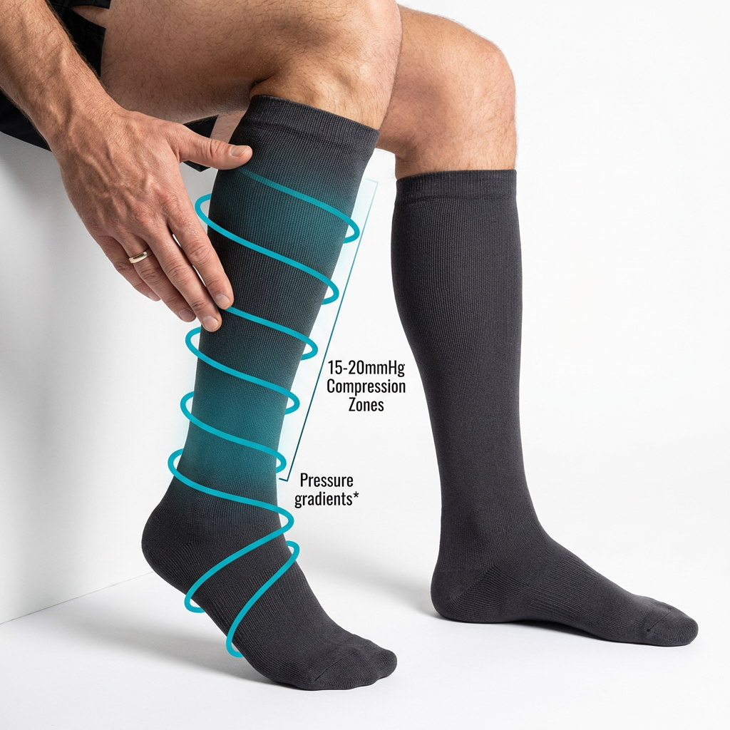Chaussettes de Compression Homme Unies - Élégantes et Confortables Belleallure-Paris