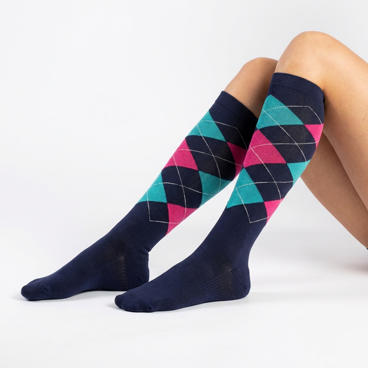 Chaussettes de Compression Mixte - Motif Losanges Belleallure-Paris