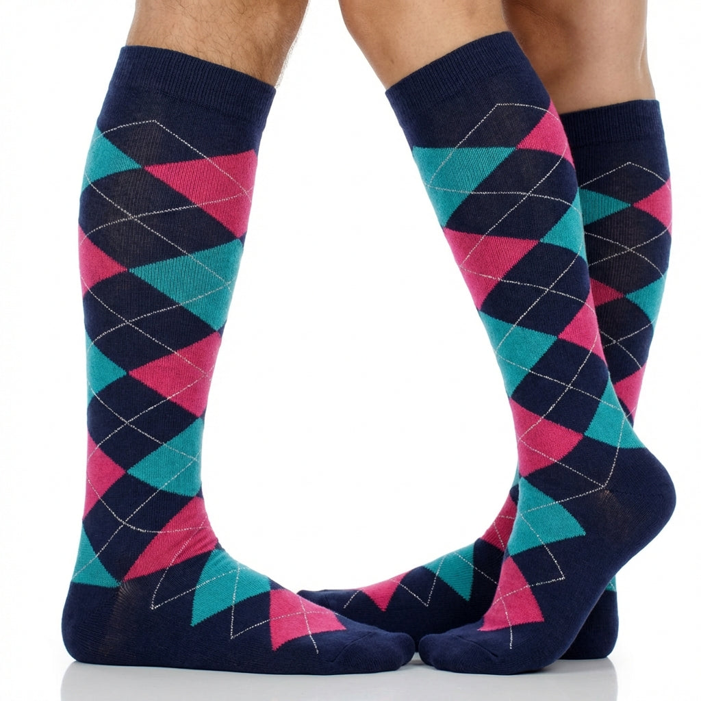 Chaussettes de Compression Mixte - Motif Losanges Belleallure-Paris