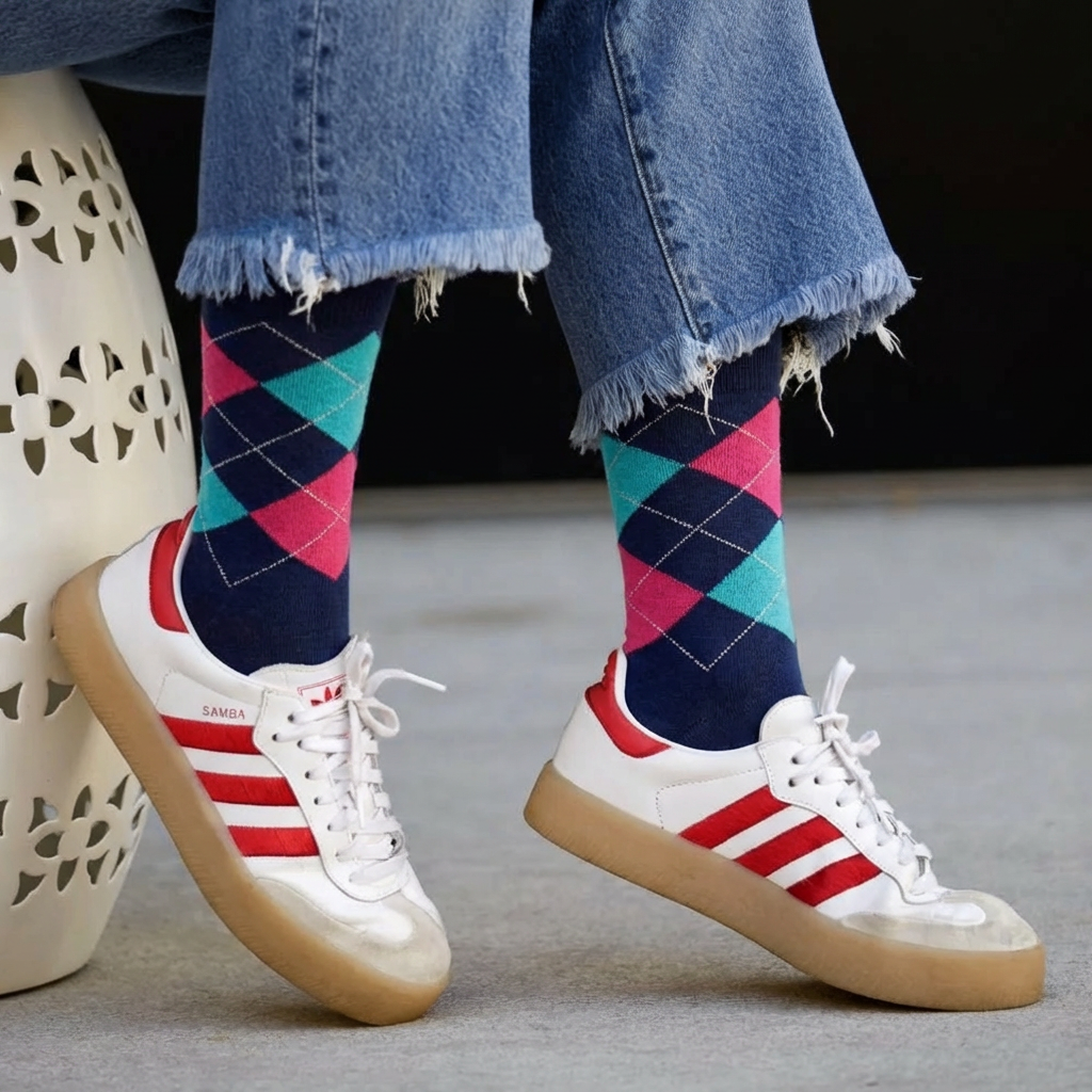 Chaussettes de Compression Mixte - Motif Losanges Belleallure-Paris