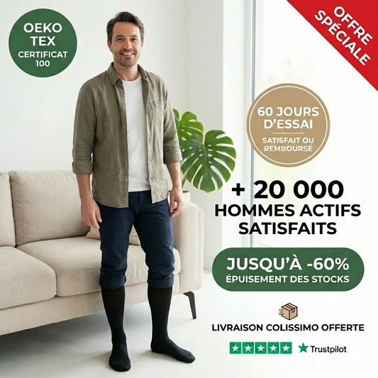 Chaussettes de Compression Homme Unies - Élégantes et Confortables Belleallure-Paris