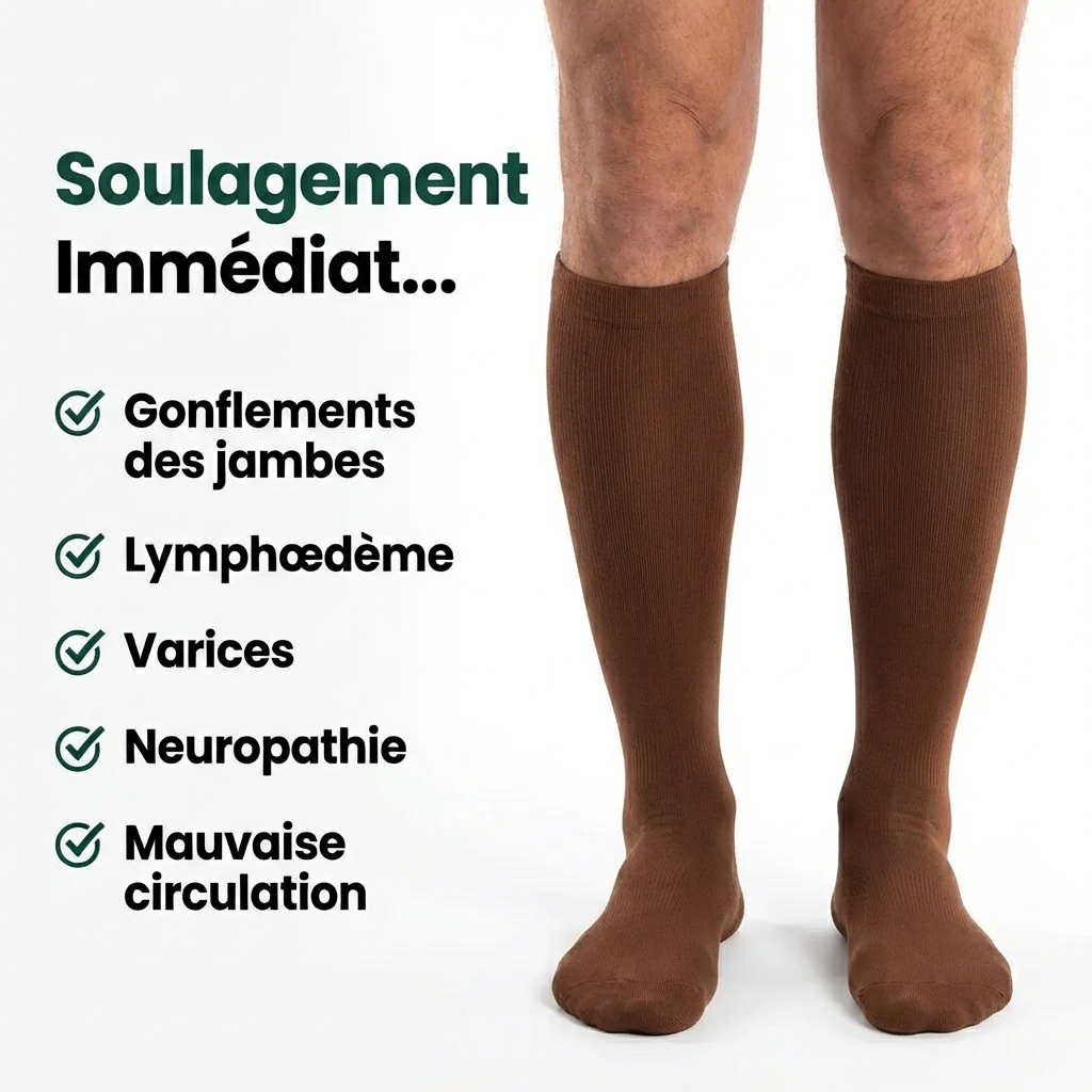 Chaussettes de Compression Homme Unies - Élégantes et Confortables Belleallure-Paris