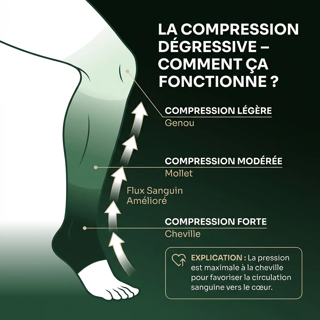 Chaussette de compression BelleAllure-Fini les jambes lourdes et fatiguées Belleallure-Paris