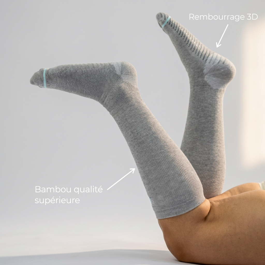 Chaussettes de compression en bambou de qualité supérieure Belleallure-Paris