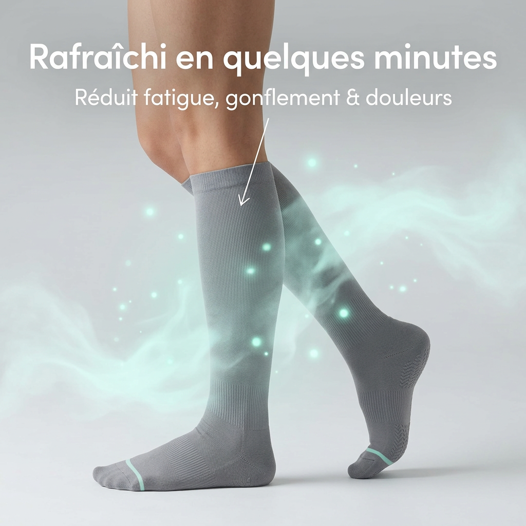 Chaussettes de compression en bambou de qualité supérieure Belleallure-Paris